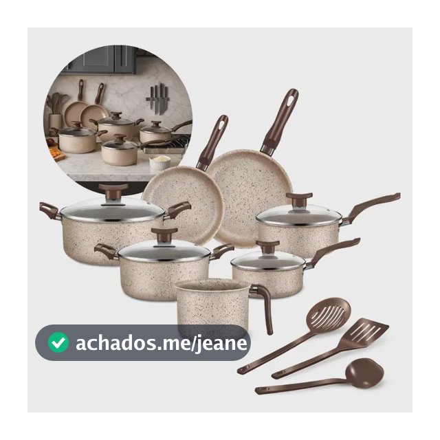 Conjunto De Panelas Antiaderente 10 Peças Coffee Cappuccino Imperial