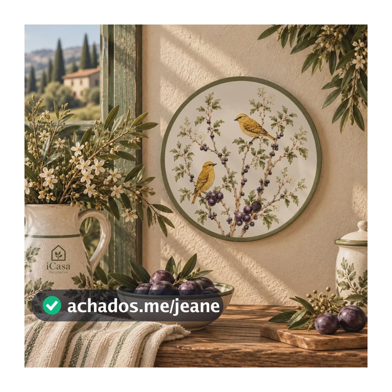 Prato Parede Decorativo Porcelana Canário Com Suporte 20cm Branco Prato Parede Decorativo Porcelana 1320-103 Cerâmica Suporte Gancho Limão Siciliano Azulejo Mandala Passarinho Pássaro