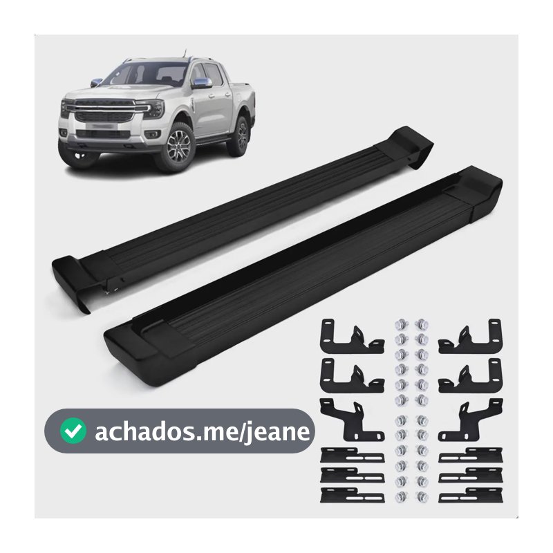 Estribo Lateral Prime Preto Ranger 3.0 Xls Cabine Dupla 2026 Preto
