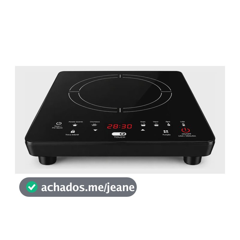 Cooktop De Indução Portatil 7 Funções 1 Boca Display Digital Preto 220v