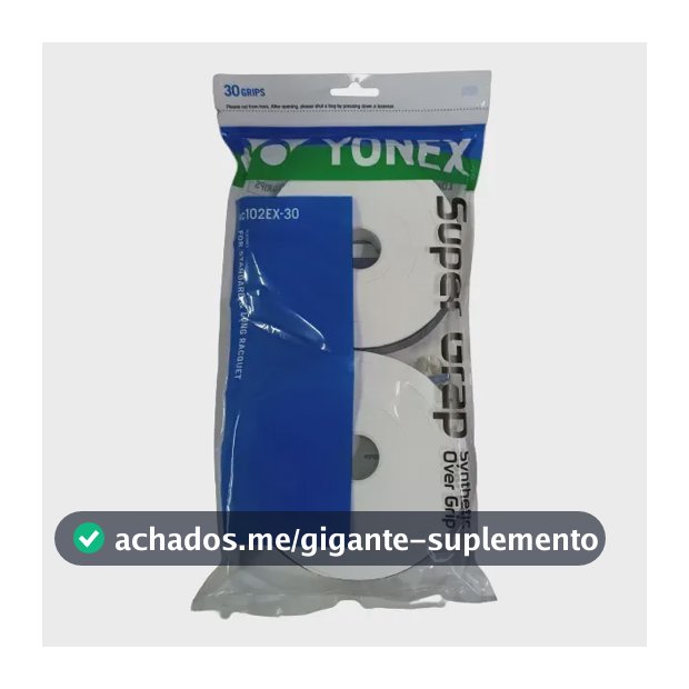 Overgrip Yonex Super Grap Branco  - Rolo Com 30 Unidades Branco
