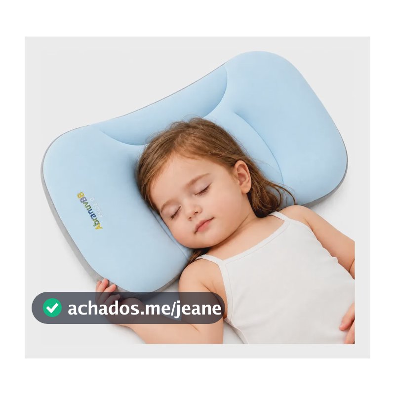 Travesseiro Infantil Abranuv Viscoelástico Capa Malha Macia Branco