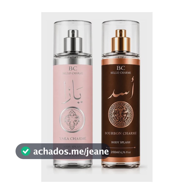 Kit 2 Unid. Perfume Body Splash Árabe Marcante Bello Charme