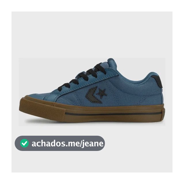 Tênis Converse Sem Gênero Sport Casual Co0639 Curto T Azul Grafite/preto/marrom Mel Liso 36 Br