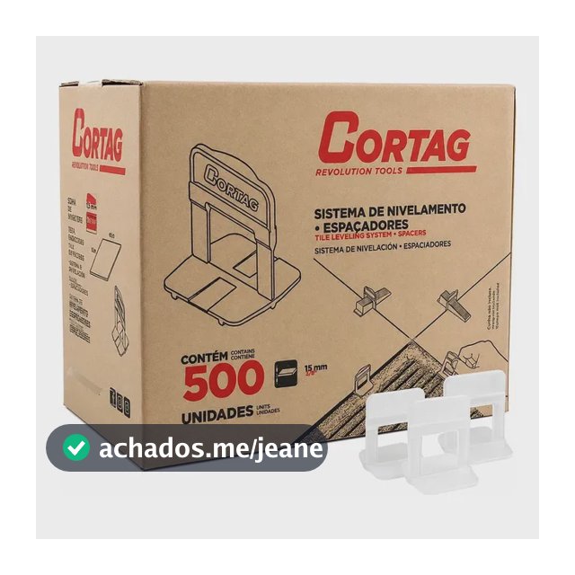 Espaçador Nivelador Cunha Larga Porcelanato 500 Peças Cortag