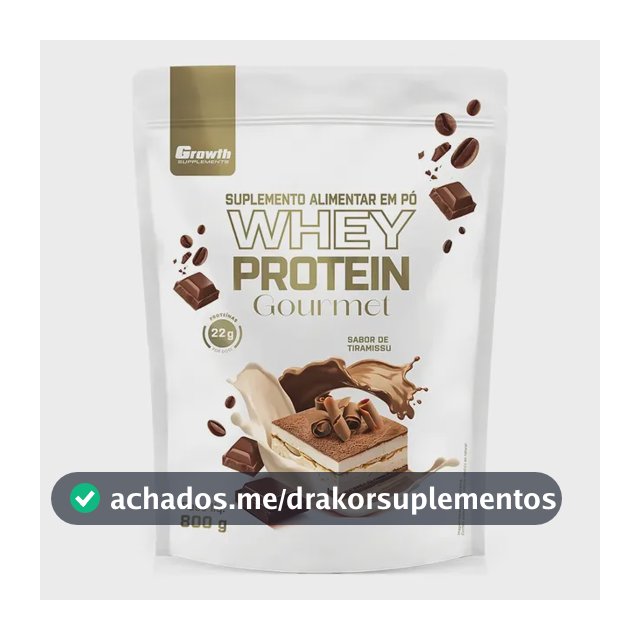 Whey Protein Gourmet 800g Growth Supplements - Tiramisu
