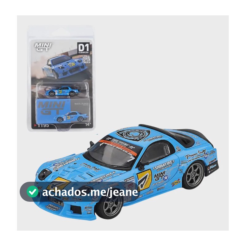 Mini Gt 1195 Mazda Rx-7 Re-amemiya 2025 D1gp Miniatura 1/64 Azul-celeste
