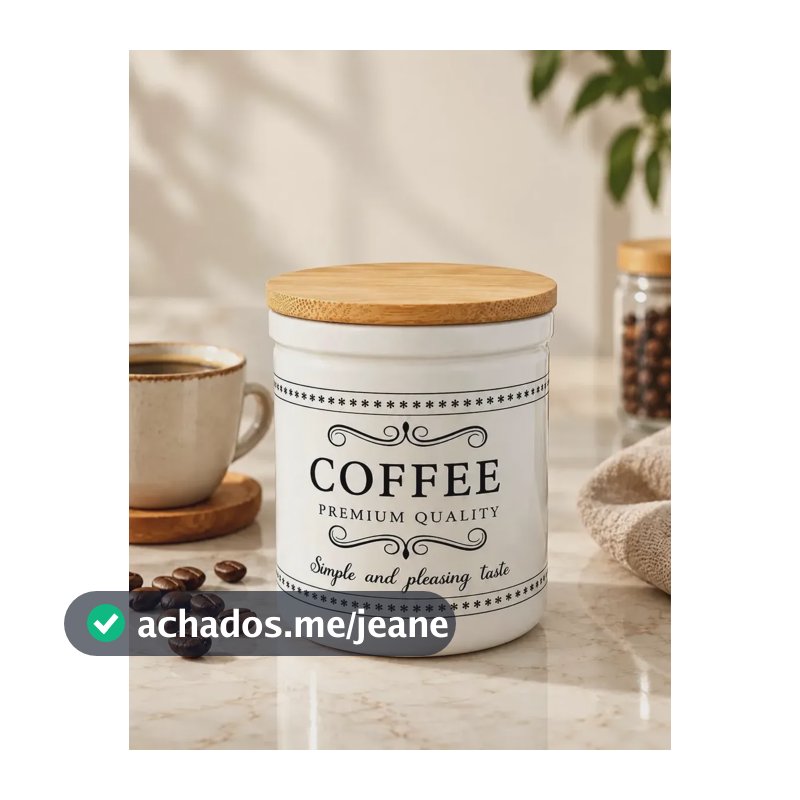 Potes Açúcar E Café 300ml Vidro E Bambu Açucareiro E Café Café