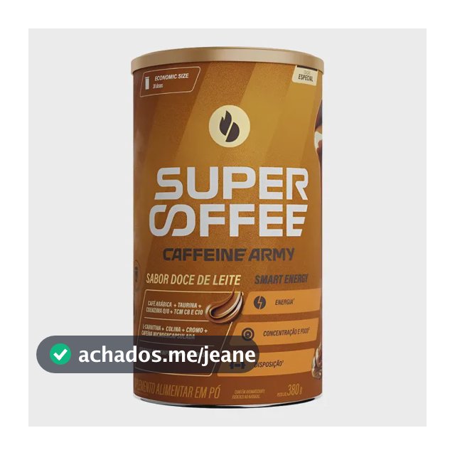 Cafe Funcional Supercoffee Doce De Leite 380g Caffeine Army Sem Sabor Sem Sabor
