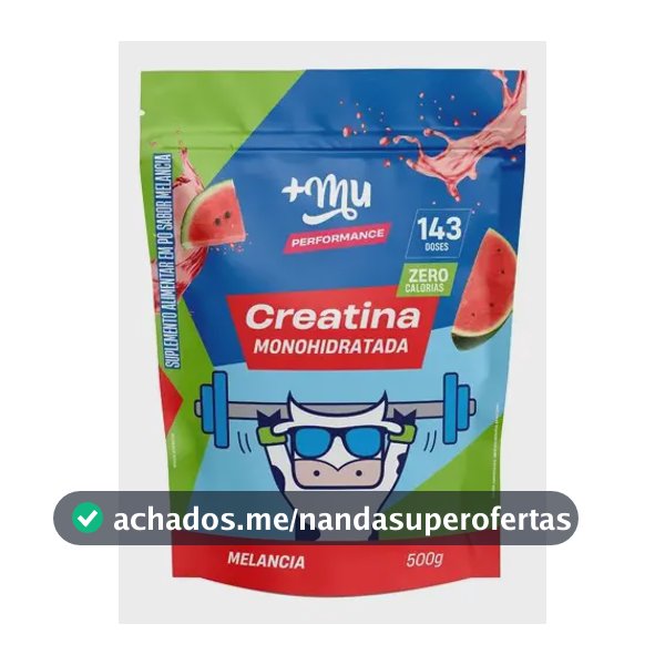 Creatina +Mu em pó sabor Melancia x 500g
