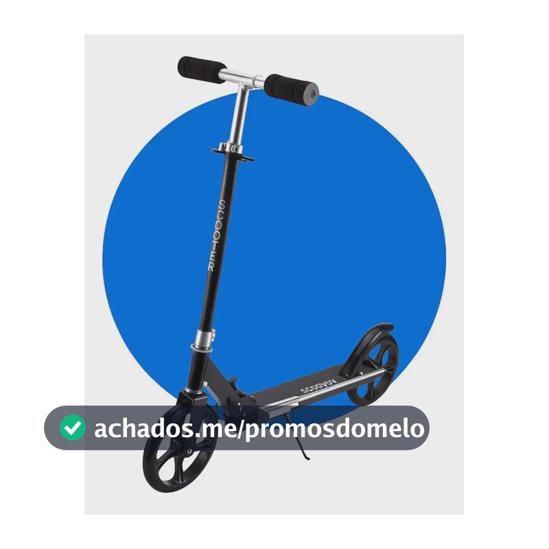 Patinete Infantil Adulto Scooter Dobrável Ajustável Até 100k Preto Scooter