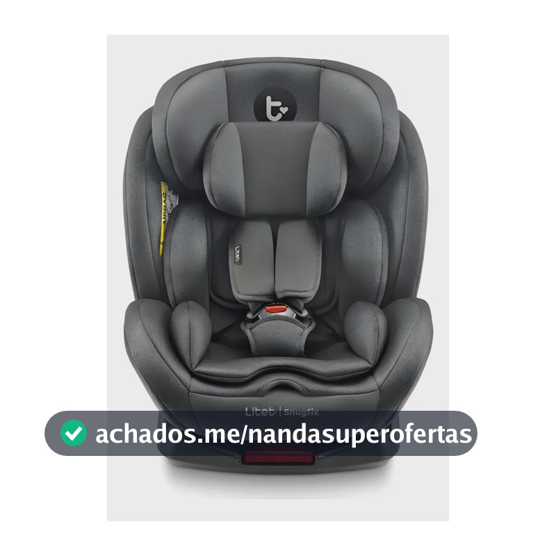 Cadeira para auto Litet Snugfix 360o com isofix + book cor preta - book cor preto