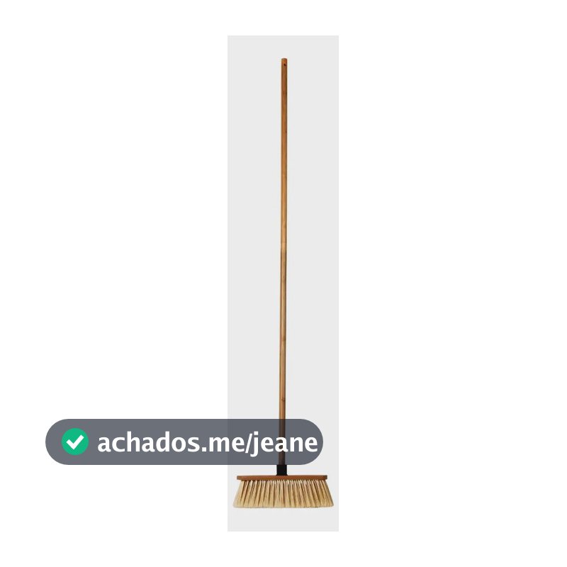 Vassoura Com Cabo Bambu Natural E Preto - A\CASA