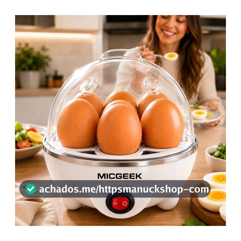 Cozedor De Ovos Automático Panela A Vapor Elétrica Legumes Elétrica Portátil Prático Rápido 7 Ovos Em 5min Micgeek
