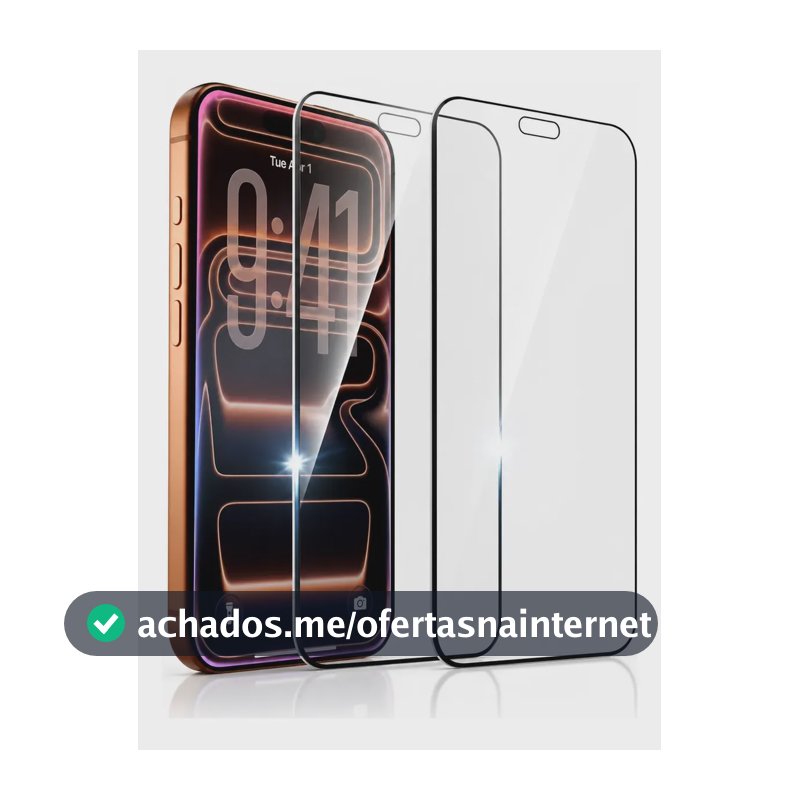 Kit 2un Película Vidro 3d Todos Modelos iPhone Resistente iPhone 14 Normal/ 14 Pro