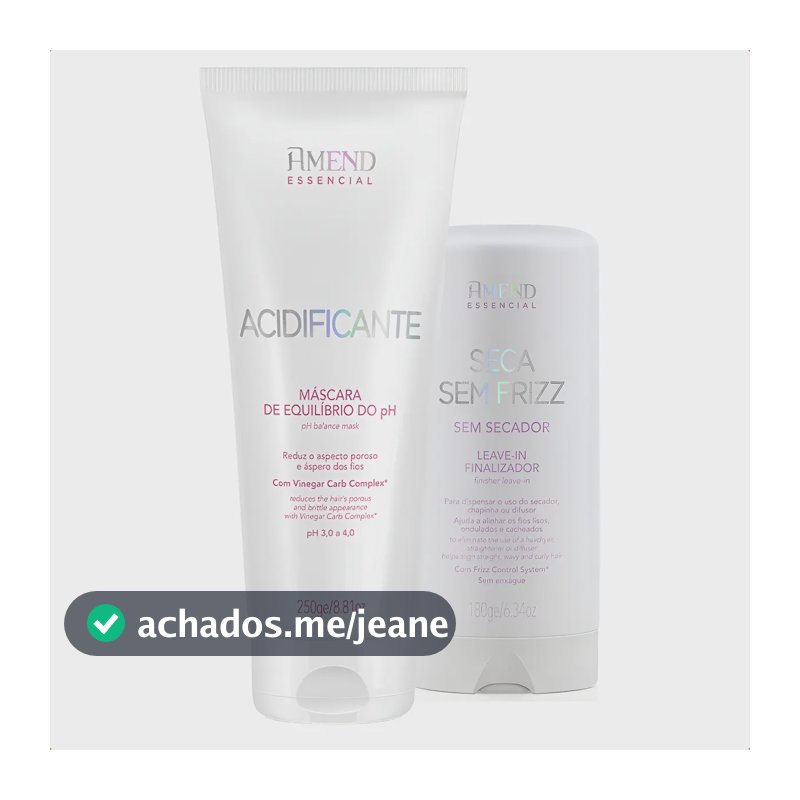 Kit Amend Ph Máscara E Leave Seca Sem Frizz Essencial