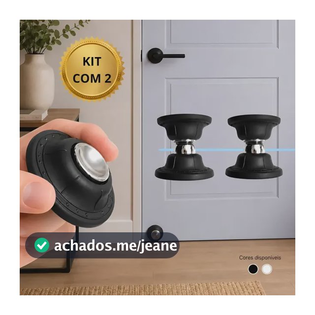 Kit 2 Trava Porta Magnético Fixador Adesivo Prendedor Imã