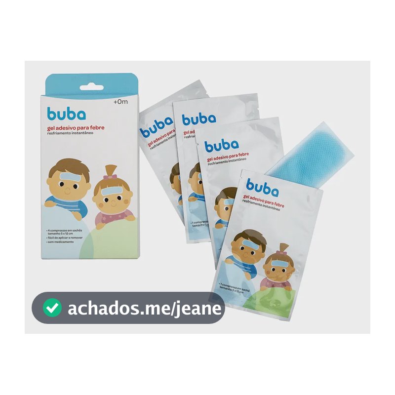 Gel Adesivo Vacina e Febre para Alívio do Incômodo Vacinação Compressa Refrescante Buba