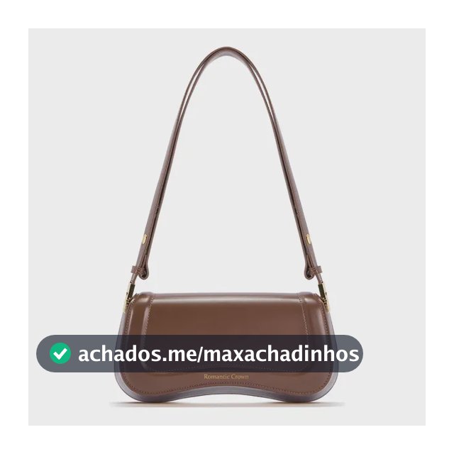 Bolsa Feminina Casual Transversal Dia Dia Chocolate Liso Níquel