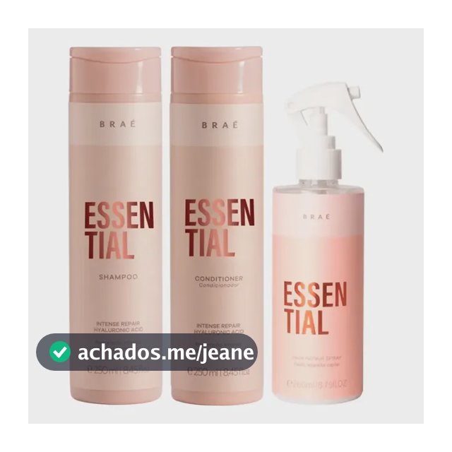 Braé Essential Kit Com 3 Produtos (sh+cd+fluido)