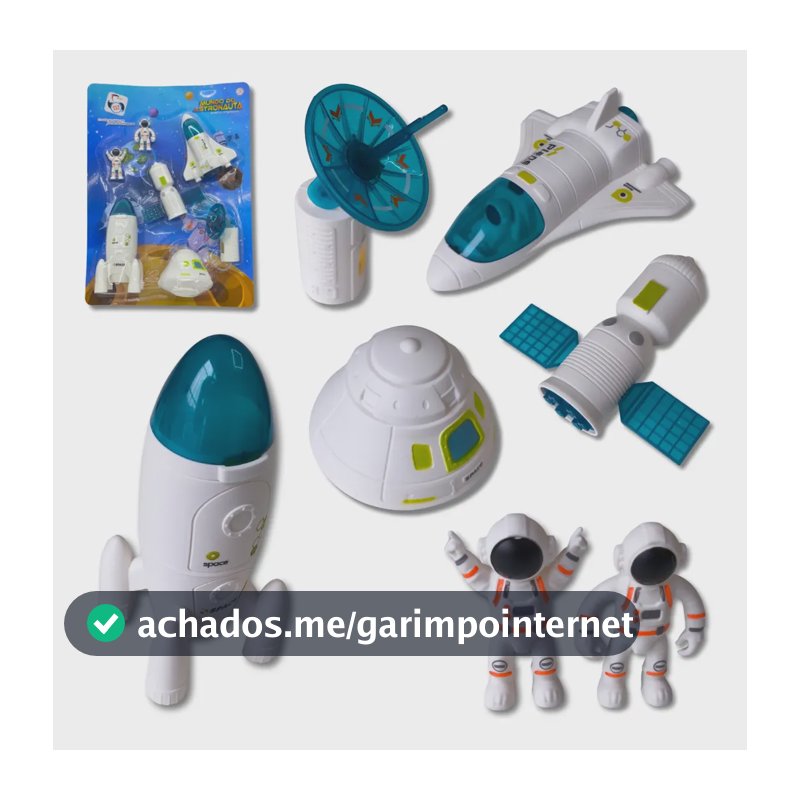 Boneco Astronauta Brinquedo Nave Foguete Satélite Espacial