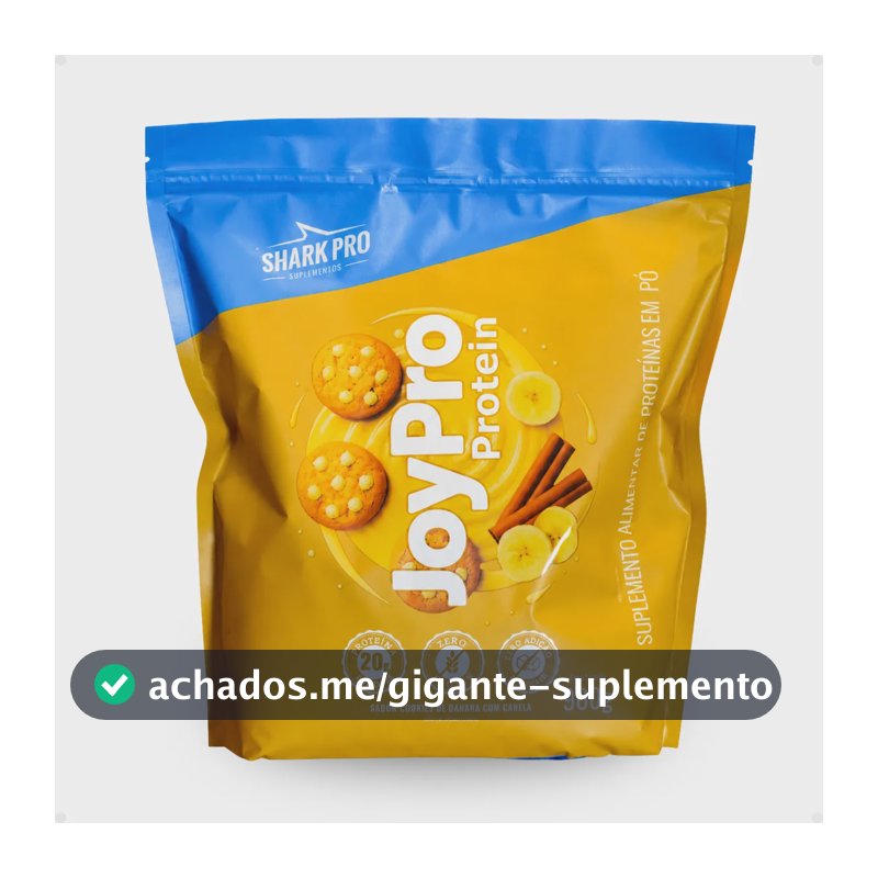 Whey Protein Joypro 100% Gourmet + Colageno 900g - Shark Pro Cookies Banana C/ Canela