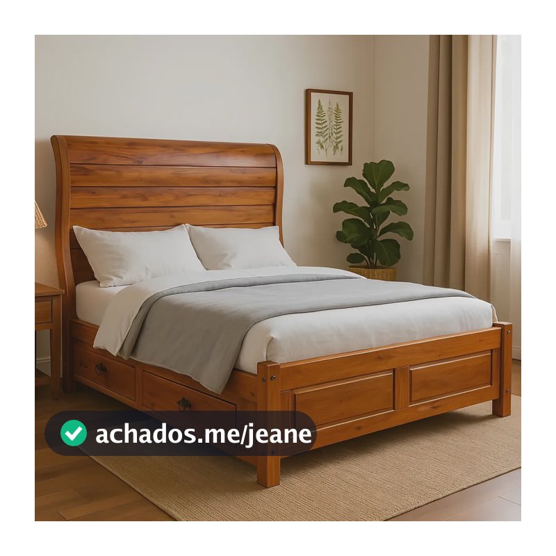 Cama King De Casal Detalhe Em Ferro E Madeira De Demolição Natural