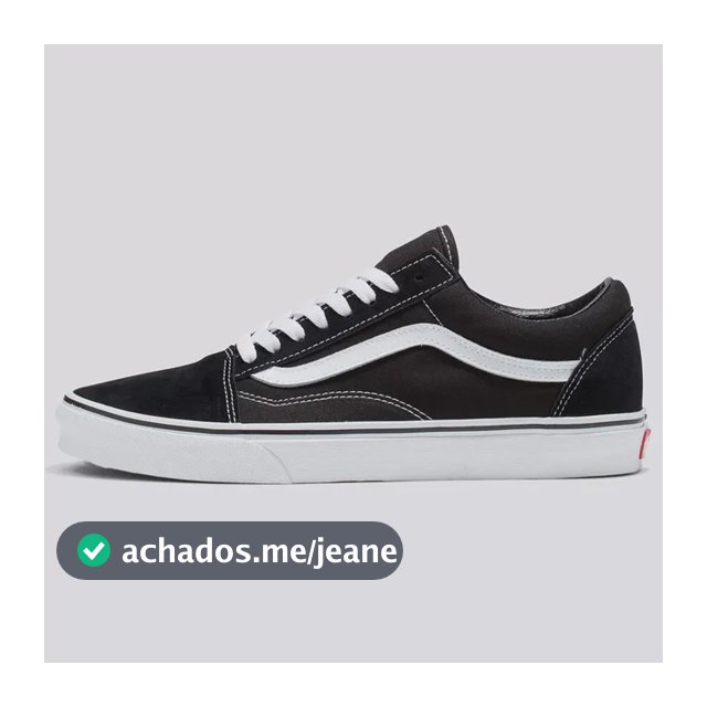 Tênis The Old Skool Tradicional Cano Baixo Classico Original Preto/branco 40 Br