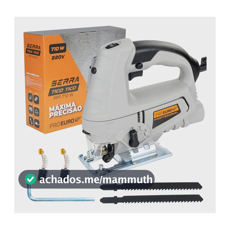 Serra Tico Tico Profissional 710W 3000 OPM Seletor de Avanço - Laser Auxiliar de Corte Pró Euro