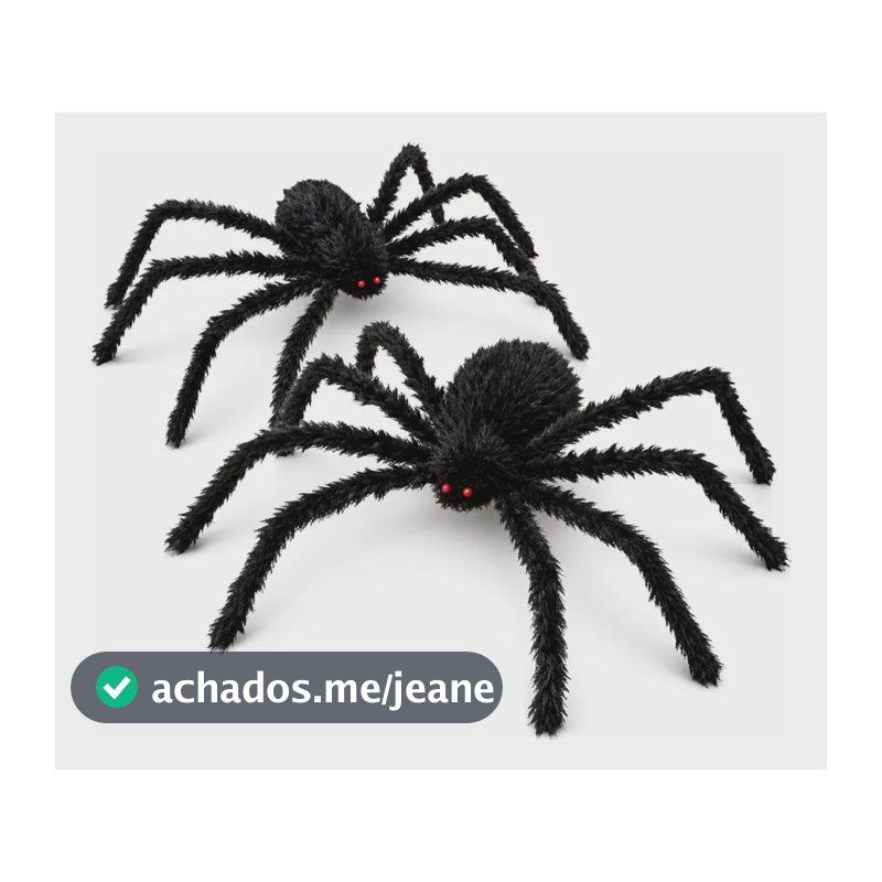 2 Aranhas Peluda Grande Decoração Halloween Enfeite De Porta