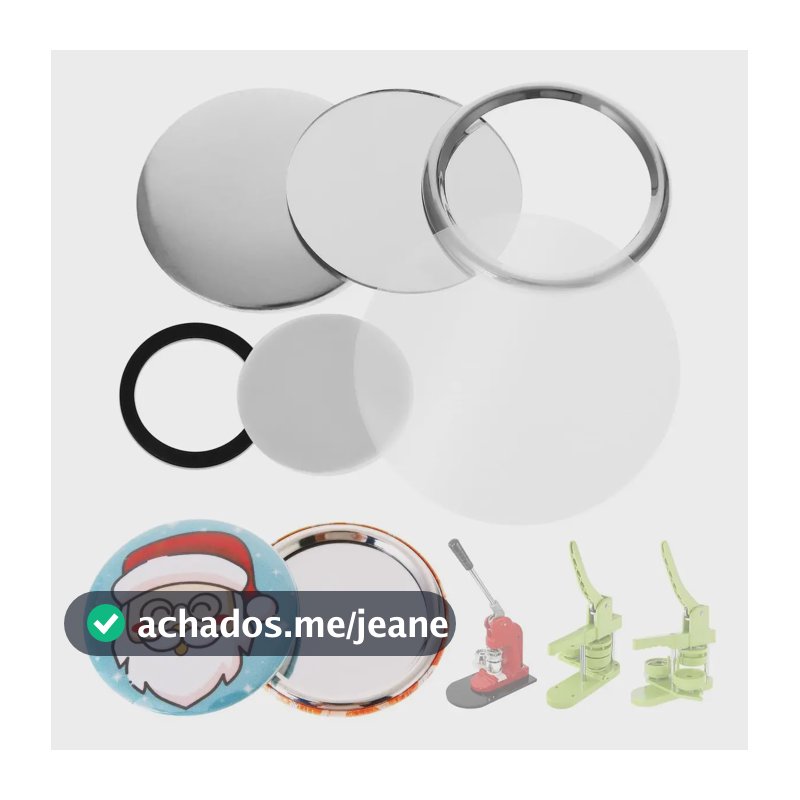 58mm Branco Pins E Bottons Espelho 50 Kits Para Mecolour Máquina De Button