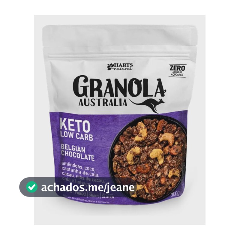 Granola Australia Keto Low Carb Chocolate Belga Hart´s -300g