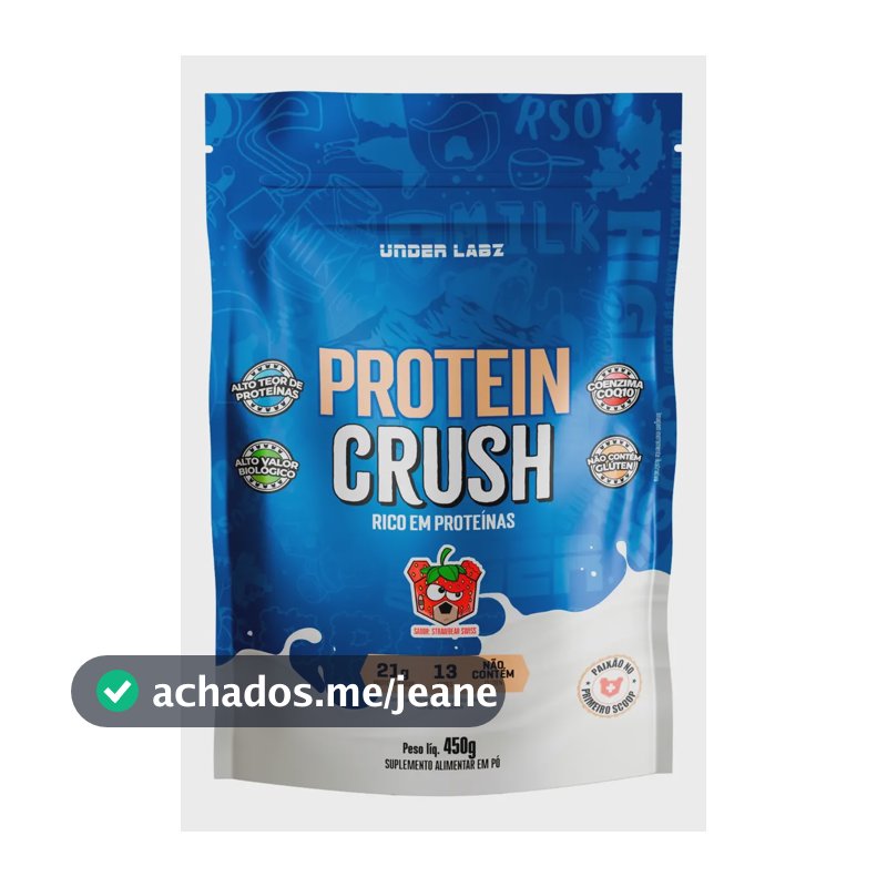 Whey Protein Crush 100% Concentrado Under Labz Coq10 450g Strawbear Swiss 450g