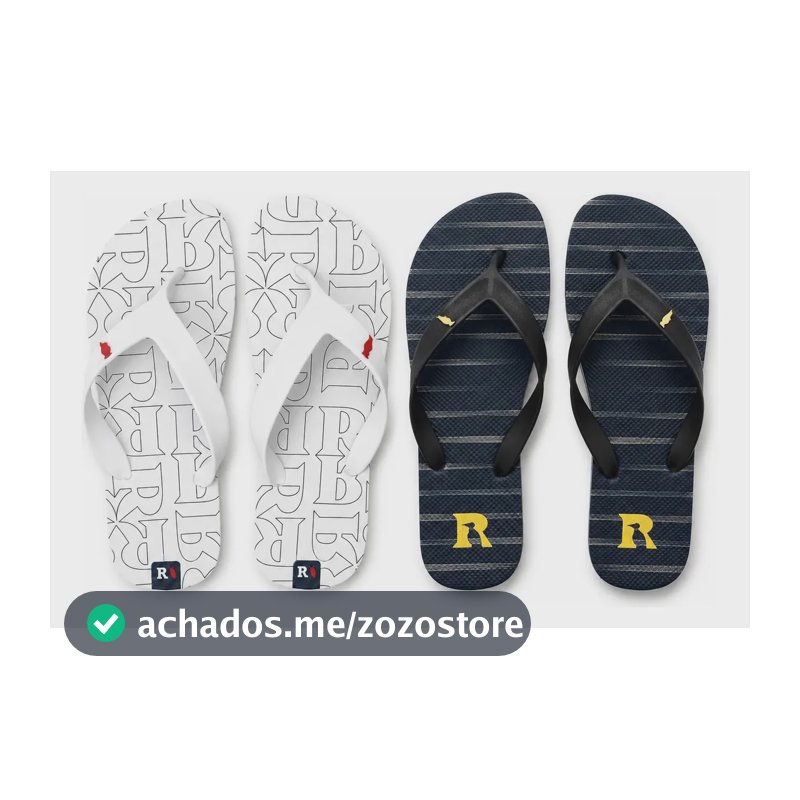 Kit 2 Pares Chinelo Masculino Reserva Confortável E Macio Coqueiro E Preto Dourado 43/44