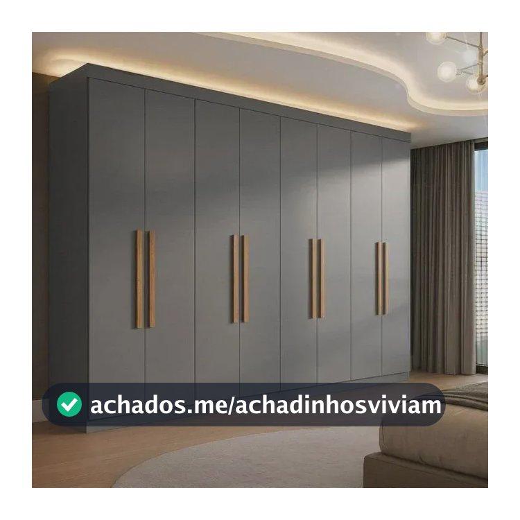 Guarda Roupa Casal 8 Portas 4 Gavetas Paris Espresso Móveis Onix