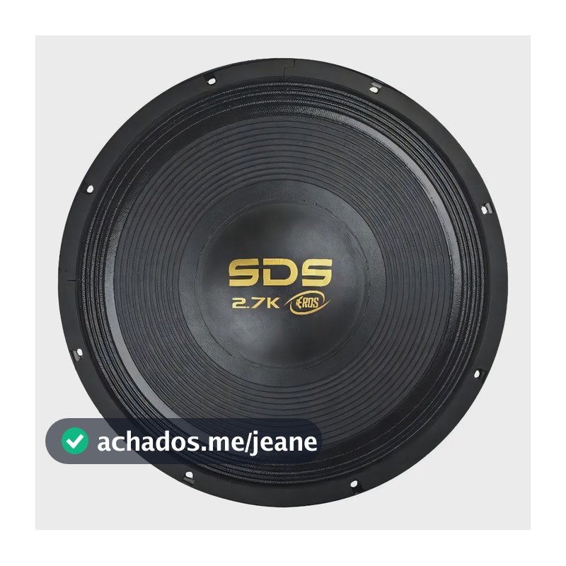 Alto Falante Subwoofer Sds Eros E-15 2.7k 15 Pol 1350w 4 Ohm Cor Preto