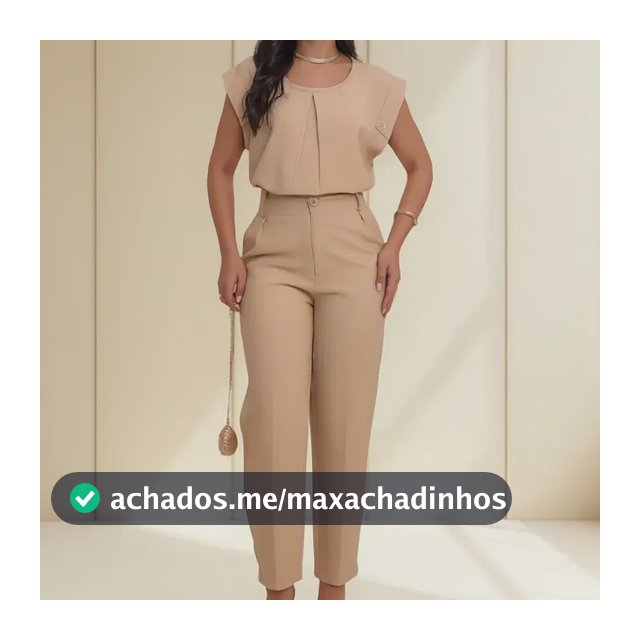 Conjunto Moda Elegante Feminino Calça Com Blusa Alfaiataria
