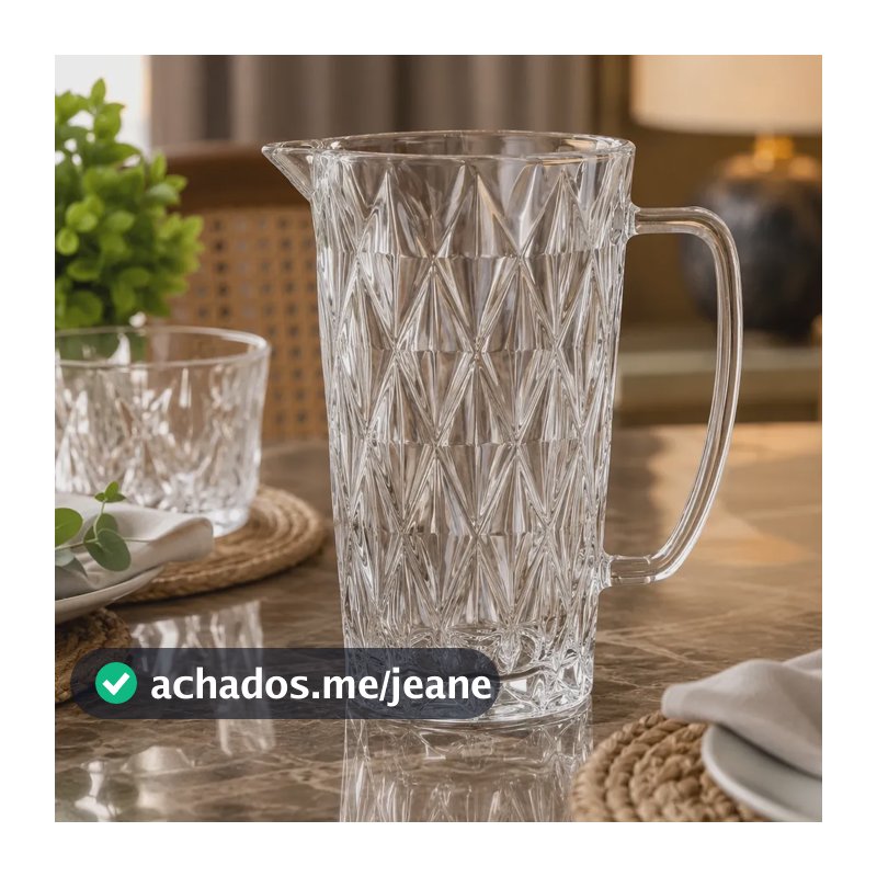 Jarra Para Bebida Praticasa Jarra Diamante 1,2l Transparente
