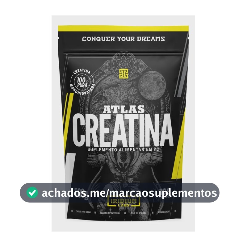 Creatina Atlas Monohidratada 500g - 100% Pura - Iridium Labs Sem sabor