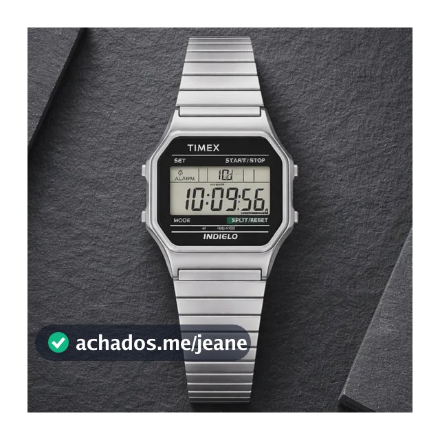 Relógio Timex Masculino Digital Classic Prata Original Nf Prata Prateado Cinza-escuro