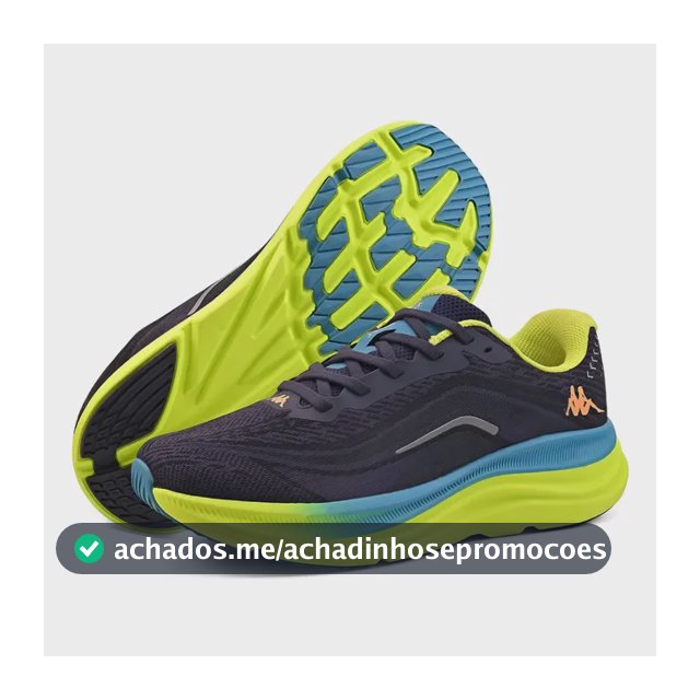 Tênis Kappa Kontroll 2.0 Masculino Feminino Corrida Academia Marinho-verde 40