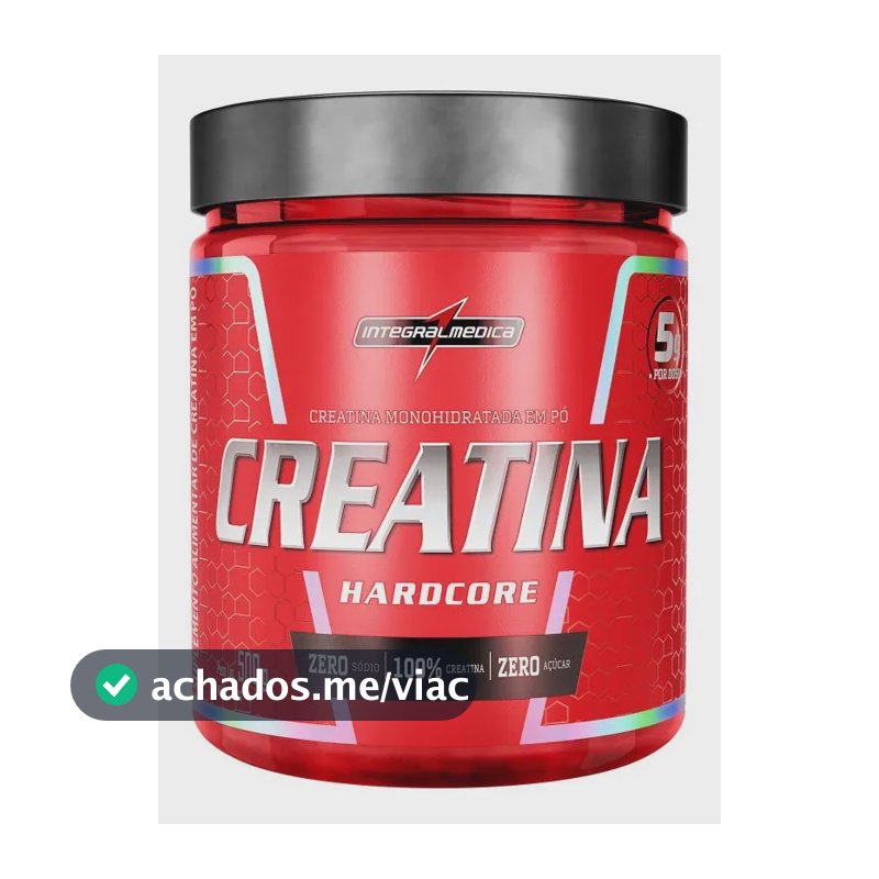Creatina Hardcore Pote Integralmedica 500g Sem Sabor