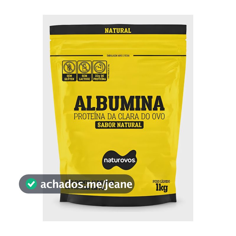 Albumina Refil 1kg Naturovos Sabor Natural Natural