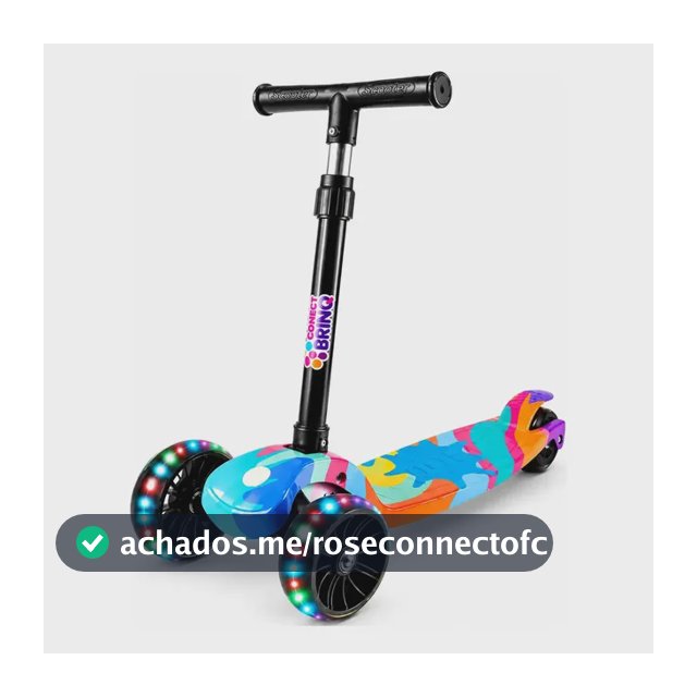 Patinete Infantil Scooter Dobrável Com Led Freio Bv0011 Mega Compras
