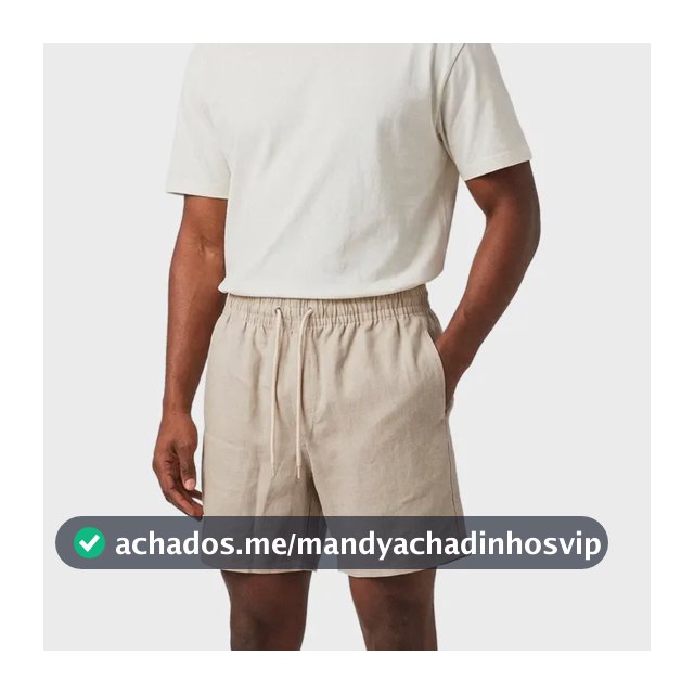 Shorts Linho Masculino Sandrini Casual Verão Confortável