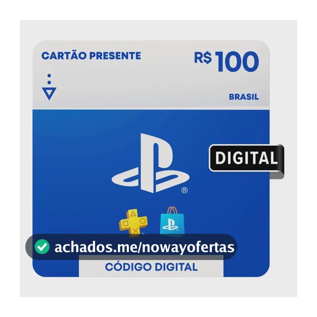 Sony PlayStation Store Gift Card R$ 100 (Digital)