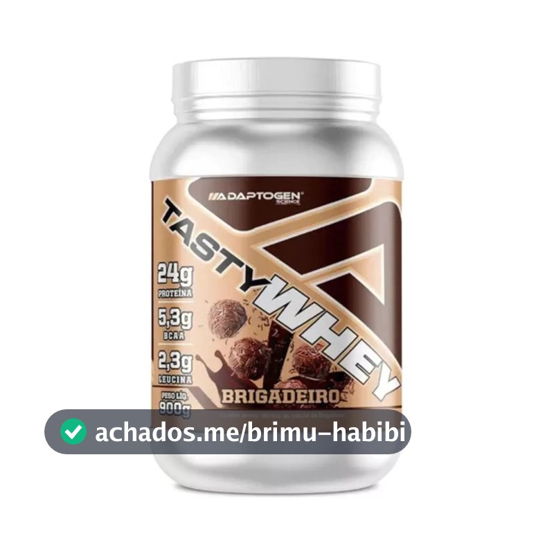 Suplemento Tasty Whey 3w Gourmet Whey Protein Adaptogen Science Pote 900g Sabor Brigadeiro