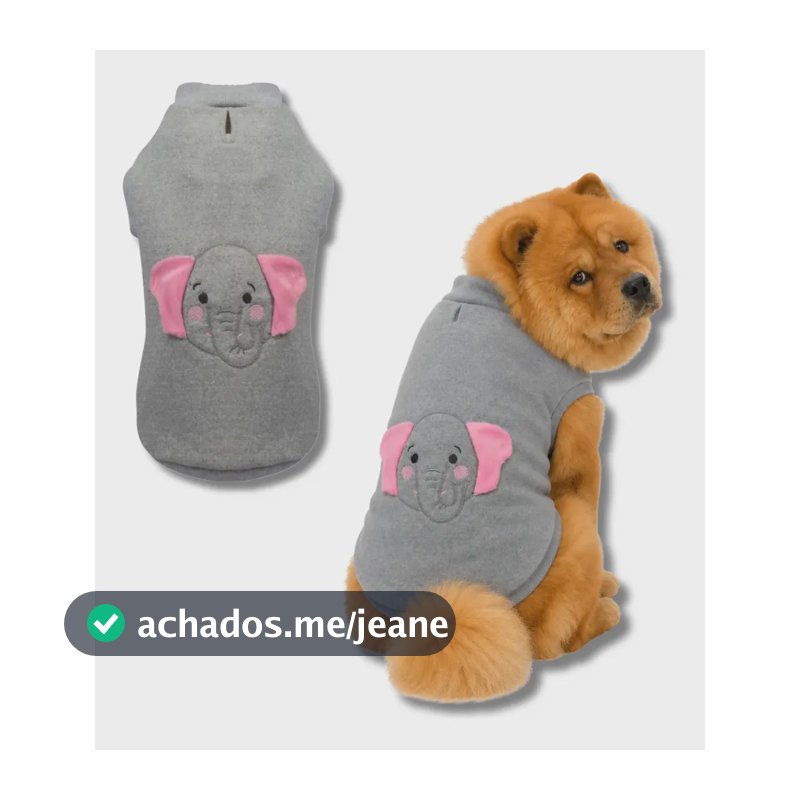 Roupa Pet Cachorro Inverno Quentinha Elefante P M G Gg Tam Gg
