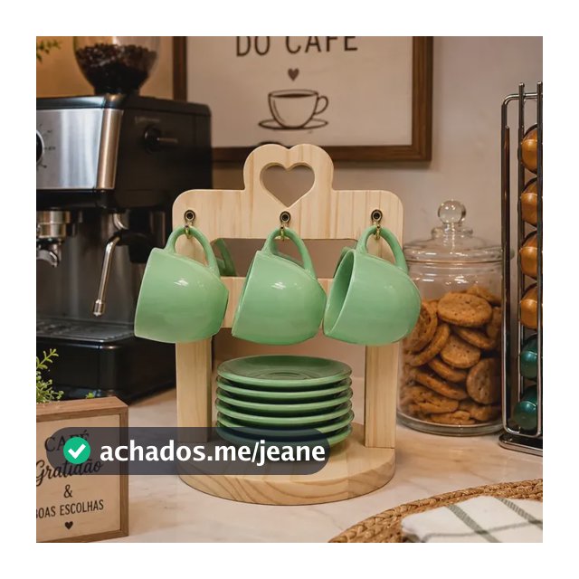 Jogo De Jantar Mundo Da Porcelana Coração Xícara 12 Peças. Cor Verde