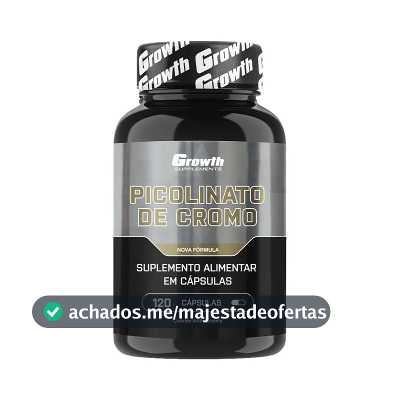 Picolinato De Cromo 120 Cáps. Growth Supplements Sem Sabor